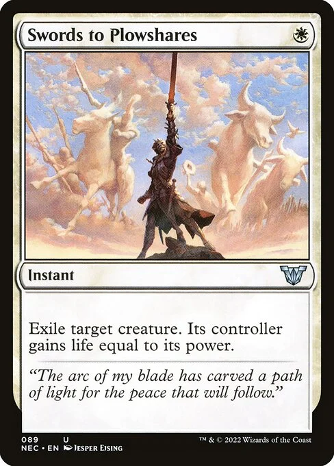 Swords to Plowshares, carta Magic di tipo Instant illustrata da Jesper Ejsing