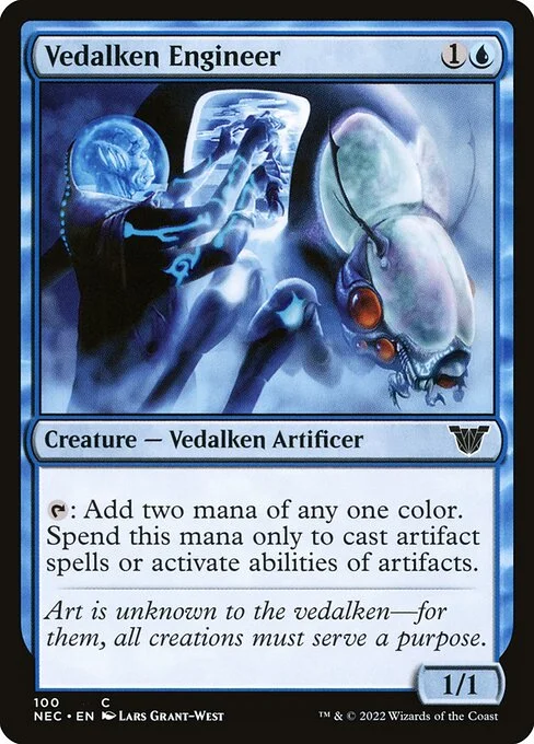 Vedalken Engineer, carta Magic di tipo Creature — Vedalken Artificer illustrata da Lars Grant-West