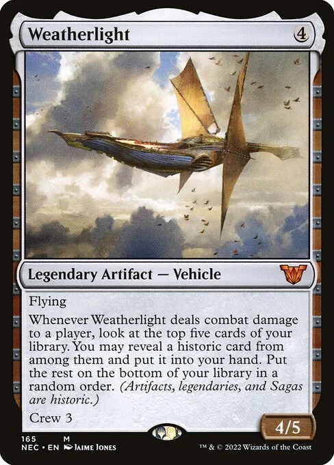 Weatherlight, carta Magic di tipo Legendary Artifact — Vehicle illustrata da Jaime Jones