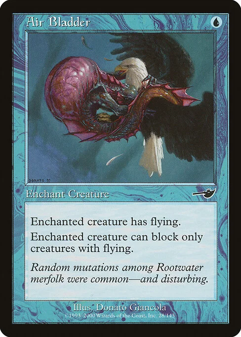 Air Bladder, carta Magic di tipo Enchantment — Aura illustrata da Donato Giancola