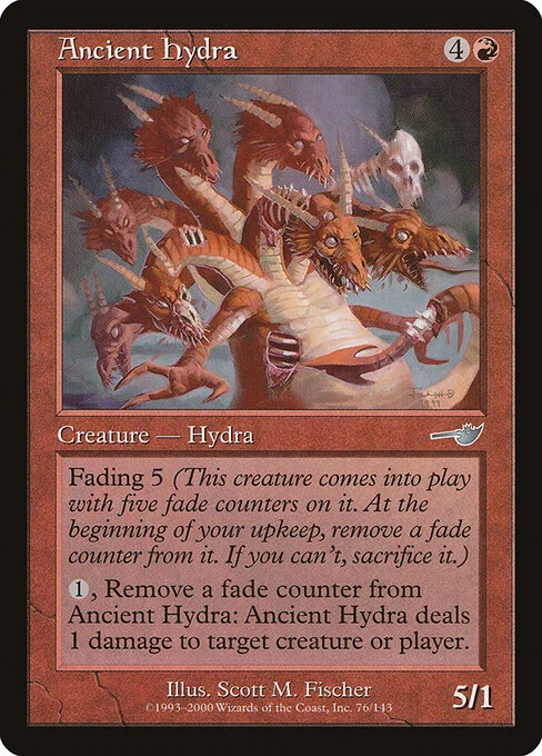 Ancient Hydra, carta Magic di tipo Creature — Hydra illustrata da Scott M. Fischer