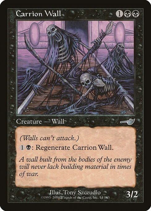 Carrion Wall, carta Magic di tipo Creature — Wall illustrata da Tony Szczudlo