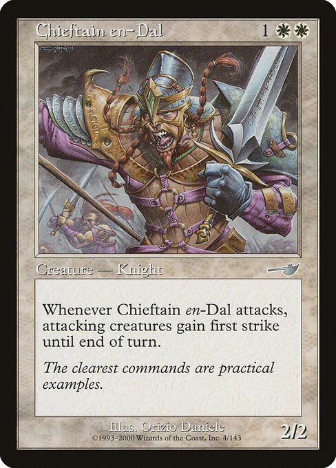 Chieftain en-Dal, carta Magic di tipo Creature — Human Knight illustrata da Dany Orizio