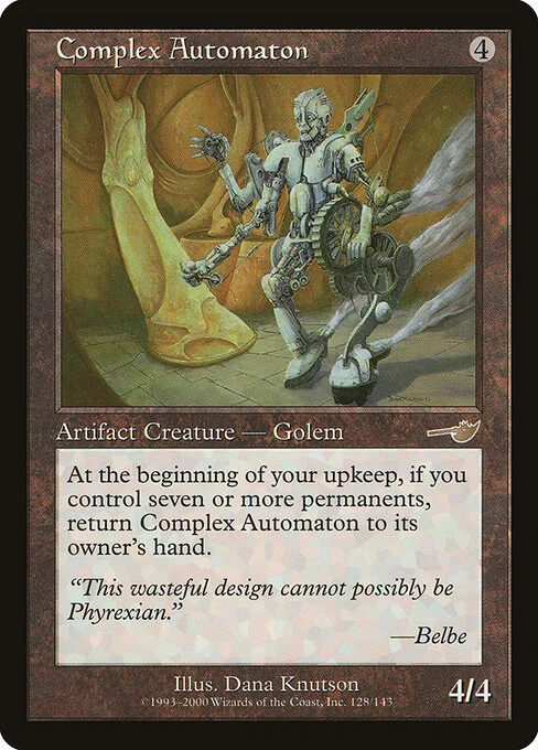 Complex Automaton, carta Magic di tipo Artifact Creature — Golem illustrata da Dana Knutson