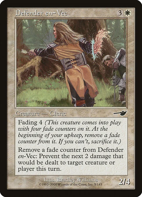 Defender en-Vec, carta Magic di tipo Creature — Human Cleric illustrata da Bradley Williams