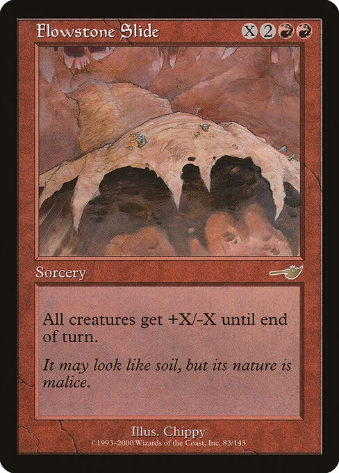 Flowstone Slide, carta Magic di tipo Sorcery illustrata da Chippy
