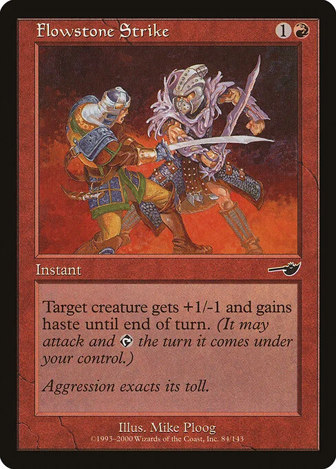 Flowstone Strike, carta Magic di tipo Instant illustrata da Mike Ploog