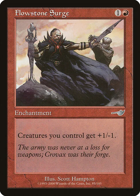 Flowstone Surge, carta Magic di tipo Enchantment illustrata da Scott Hampton