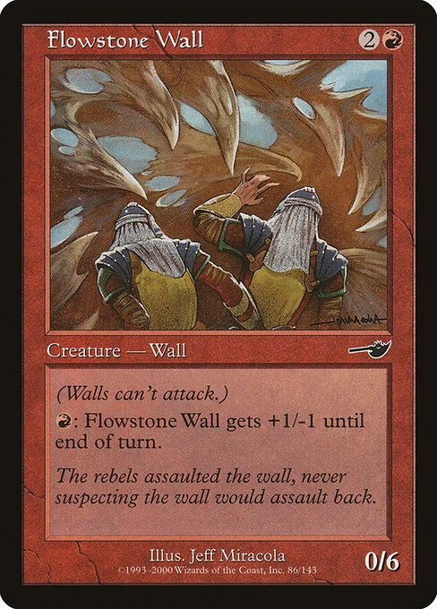 Flowstone Wall, carta Magic di tipo Creature — Wall illustrata da Jeff Miracola
