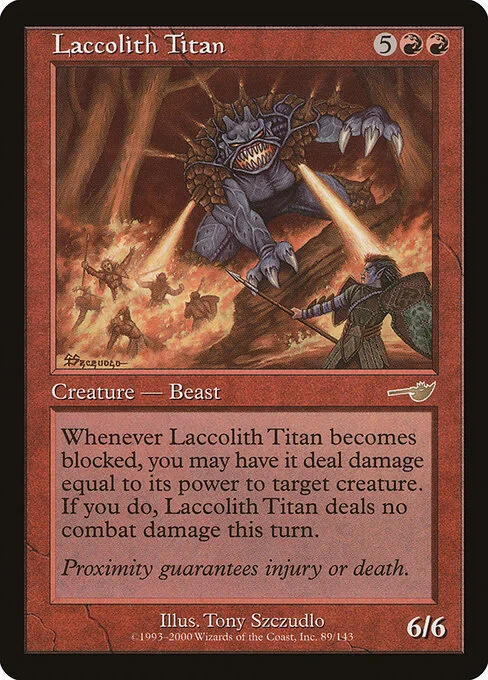 Laccolith Titan, carta Magic di tipo Creature — Beast illustrata da Tony Szczudlo