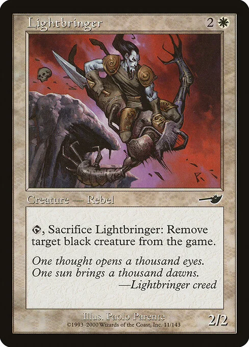 Lightbringer, carta Magic di tipo Creature — Kor Rebel illustrata da Paolo Parente