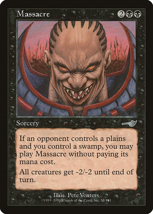 Massacre, carta Magic di tipo Sorcery illustrata da Pete Venters