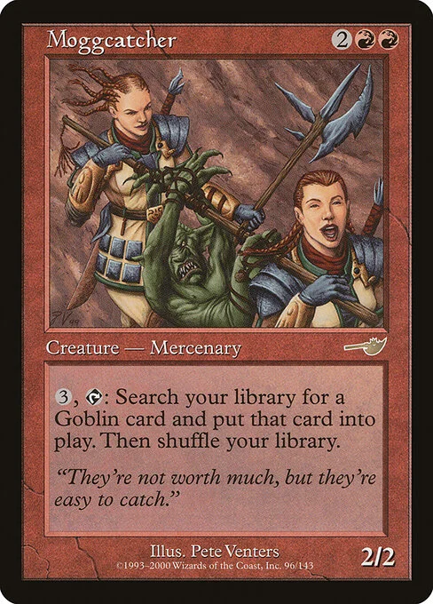 Moggcatcher, carta Magic di tipo Creature — Human Mercenary illustrata da Pete Venters