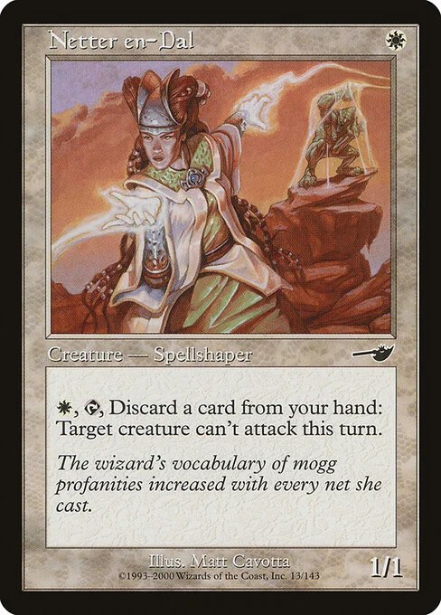 Netter en-Dal, carta Magic di tipo Creature — Human Spellshaper illustrata da Matt Cavotta