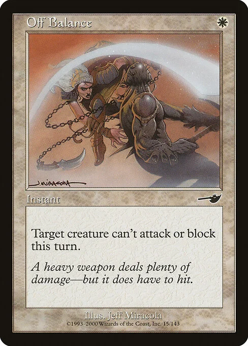 Off Balance, carta Magic di tipo Instant illustrata da Jeff Miracola