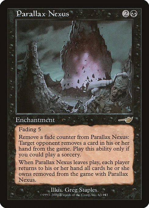 Parallax Nexus, carta Magic di tipo Enchantment illustrata da Greg Staples