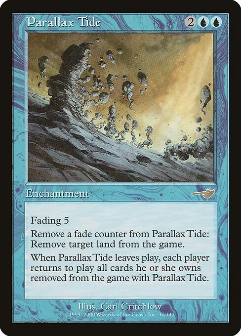 Parallax Tide, carta Magic di tipo Enchantment illustrata da Carl Critchlow