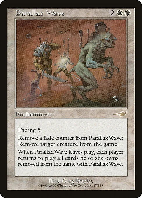 Parallax Wave, carta Magic di tipo Enchantment illustrata da Greg Staples