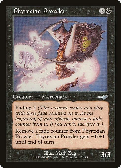 Phyrexian Prowler, carta Magic di tipo Creature — Phyrexian Zombie Mercenary illustrata da Mark Zug