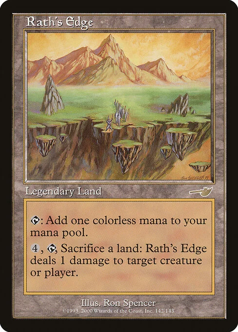 Rath's Edge, carta Magic di tipo Legendary Land illustrata da Ron Spencer
