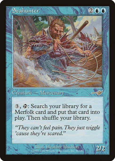 Seahunter, carta Magic di tipo Creature — Human Mercenary illustrata da Heather Hudson