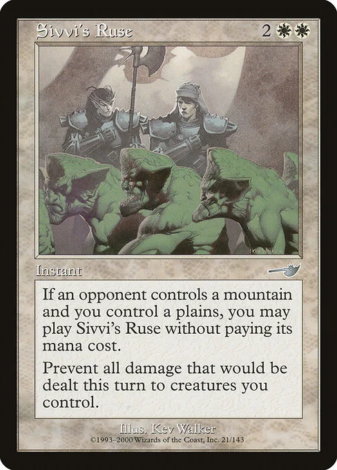 Sivvi's Ruse, carta Magic di tipo Instant illustrata da Kev Walker