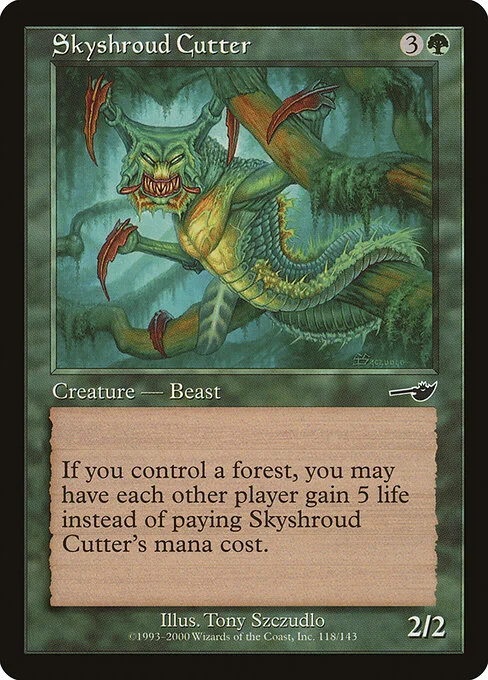 Skyshroud Cutter, carta Magic di tipo Creature — Beast illustrata da Tony Szczudlo