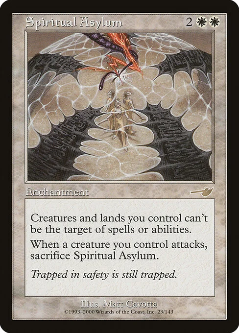 Spiritual Asylum, carta Magic di tipo Enchantment illustrata da Matt Cavotta