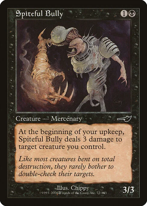 Spiteful Bully, carta Magic di tipo Creature — Phyrexian Zombie Mercenary illustrata da Chippy