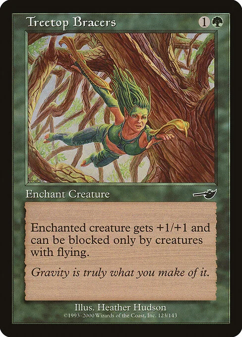 Treetop Bracers, carta Magic di tipo Enchantment — Aura illustrata da Heather Hudson