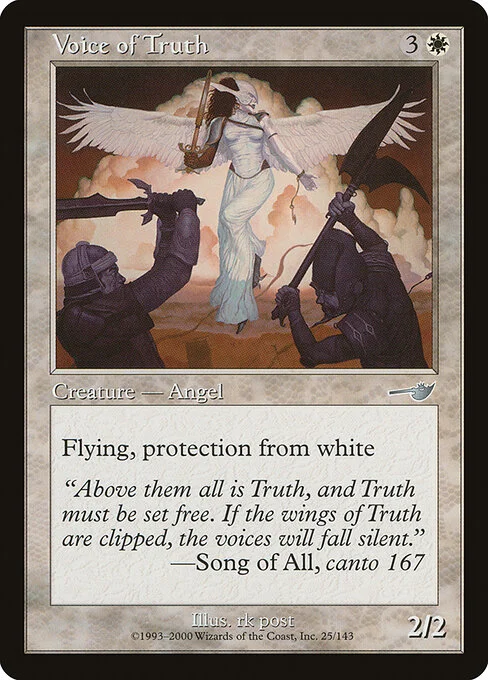 Voice of Truth, carta Magic di tipo Creature — Angel illustrata da rk post
