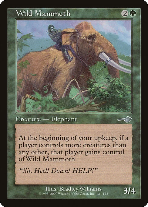 Wild Mammoth, carta Magic di tipo Creature — Elephant illustrata da Bradley Williams