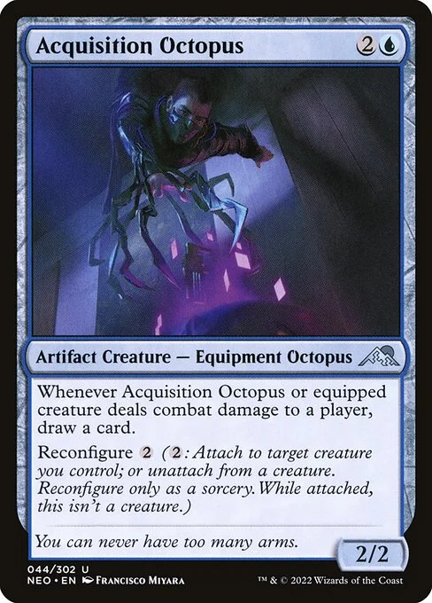 Acquisition Octopus, carta Magic di tipo Artifact Creature — Equipment Octopus illustrata da Francisco Miyara