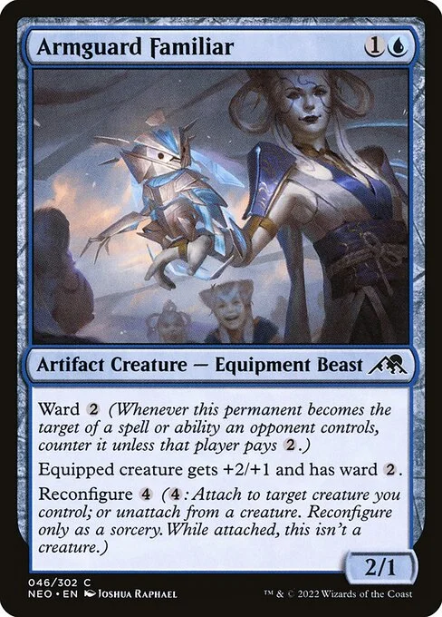 Armguard Familiar, carta Magic di tipo Artifact Creature — Equipment Beast illustrata da Joshua Raphael
