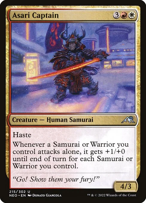 Asari Captain, carta Magic di tipo Creature — Human Samurai illustrata da Donato Giancola