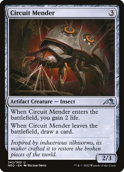 Circuit Mender, carta Magic di tipo Artifact Creature — Insect illustrata da Hector Ortiz