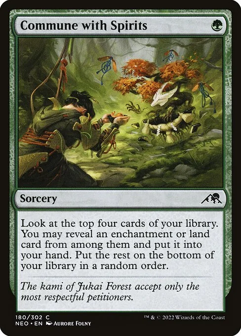 Commune with Spirits, carta Magic di tipo Sorcery illustrata da Aurore Folny