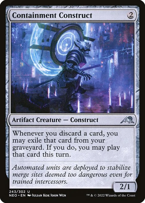 Containment Construct, carta Magic di tipo Artifact Creature — Construct illustrata da Julian Kok Joon Wen