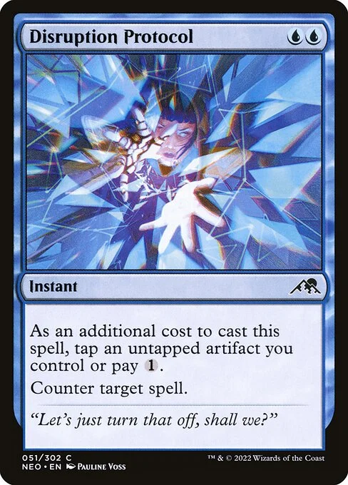 Disruption Protocol, carta Magic di tipo Instant illustrata da Pauline Voss