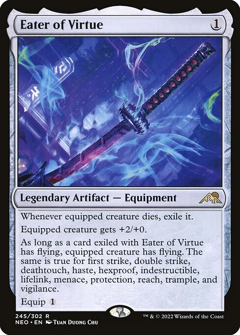 Eater of Virtue, carta Magic di tipo Legendary Artifact — Equipment illustrata da Tuan Duong Chu