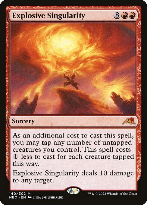 Explosive Singularity, carta Magic di tipo Sorcery illustrata da Liiga Smilshkalne