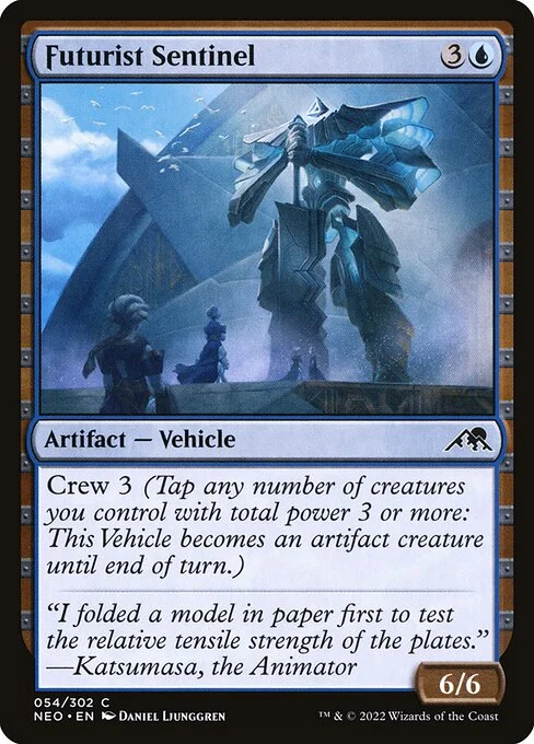 Futurist Sentinel, carta Magic di tipo Artifact — Vehicle illustrata da Daniel Ljunggren