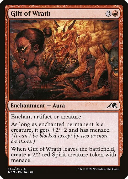 Gift of Wrath, carta Magic di tipo Enchantment — Aura illustrata da Isis
