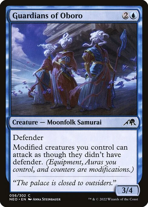 Guardians of Oboro, carta Magic di tipo Creature — Moonfolk Samurai illustrata da Anna Steinbauer