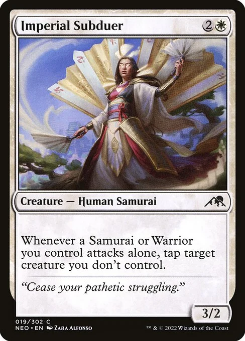 Imperial Subduer, carta Magic di tipo Creature — Human Samurai illustrata da Zara Alfonso