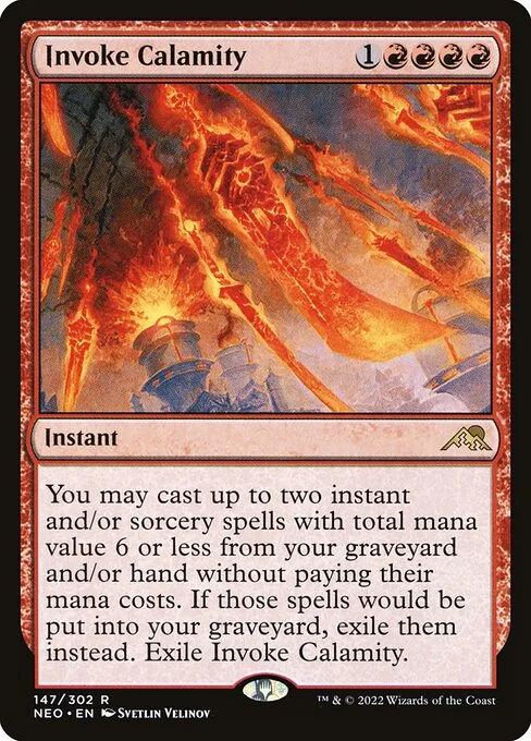 Invoke Calamity, carta Magic di tipo Instant illustrata da Svetlin Velinov