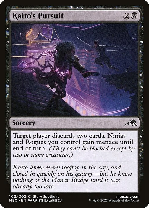 Kaito's Pursuit, carta Magic di tipo Sorcery illustrata da Cristi Balanescu