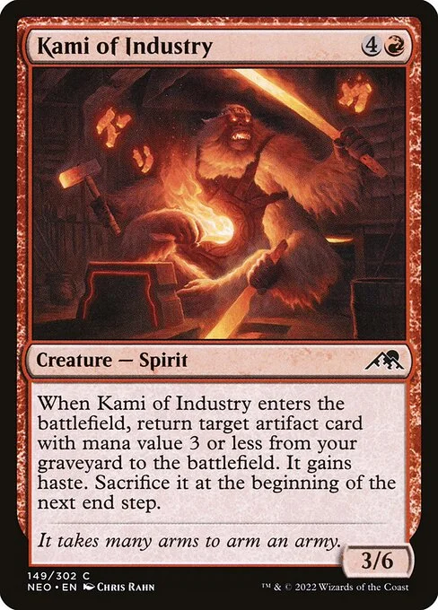 Kami of Industry, carta Magic di tipo Creature — Spirit illustrata da Chris Rahn