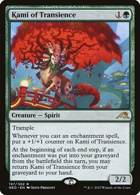 Kami of Transience, carta Magic di tipo Creature — Spirit illustrata da Steve Prescott