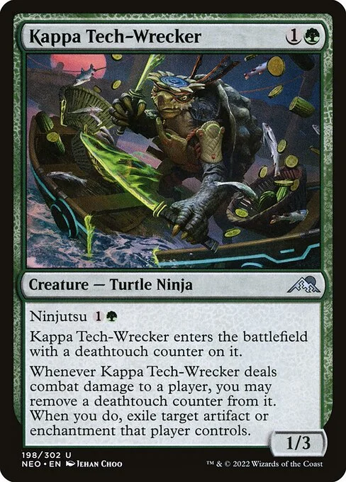 Kappa Tech-Wrecker, carta Magic di tipo Creature — Turtle Ninja illustrata da Jehan Choo